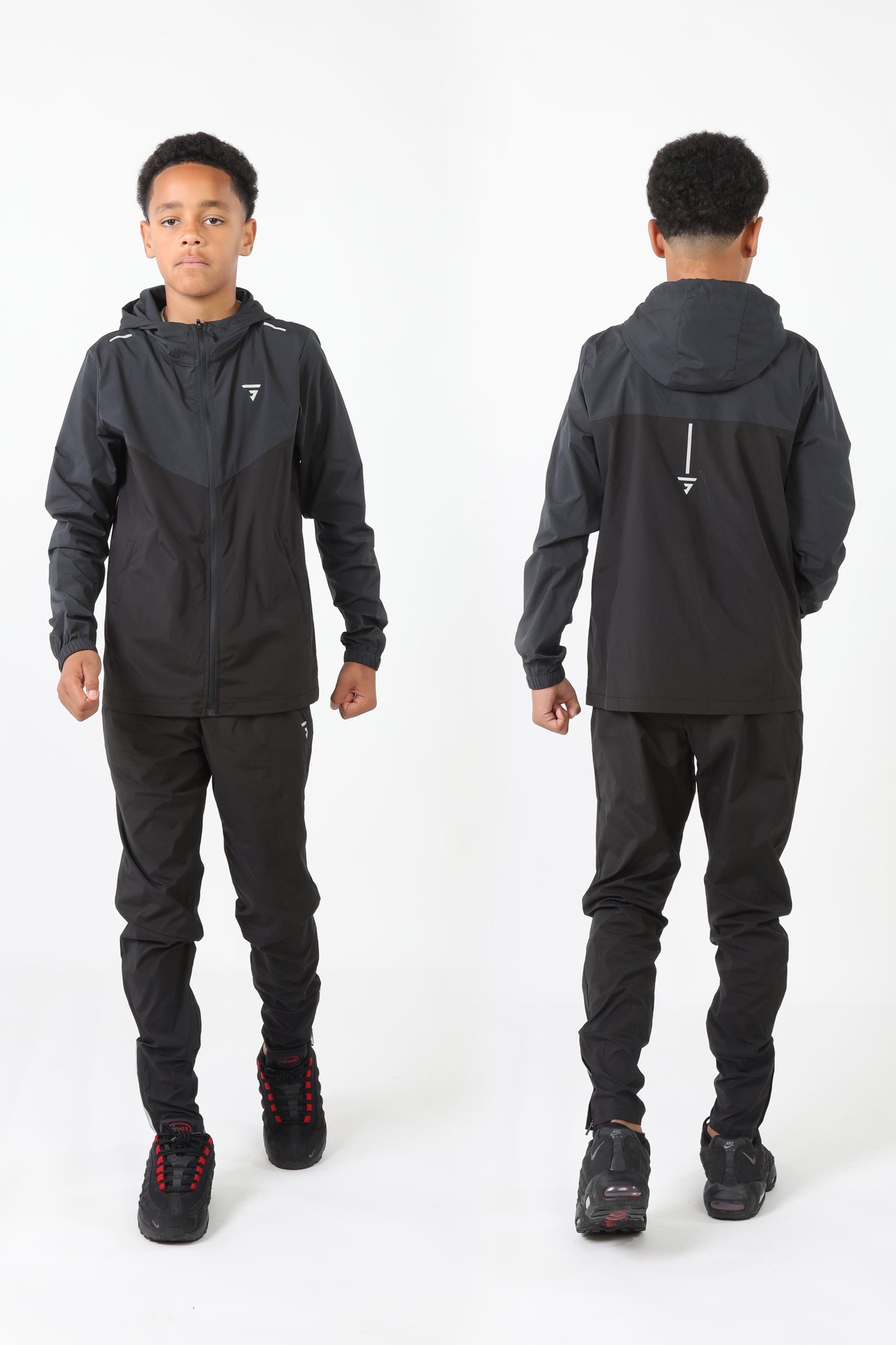 Junior Pinnacle Tracksuit - Black/Charcoal