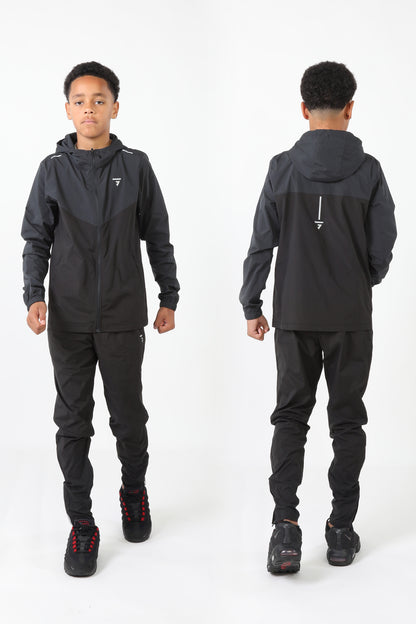 Junior Pinnacle Tracksuit - Black/Charcoal