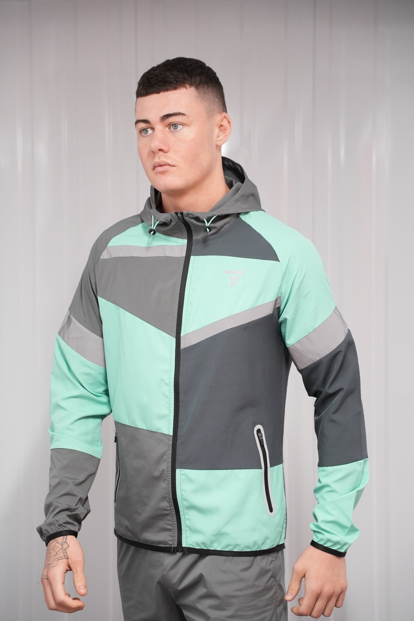 Panel Jacket - Onyx/Mint