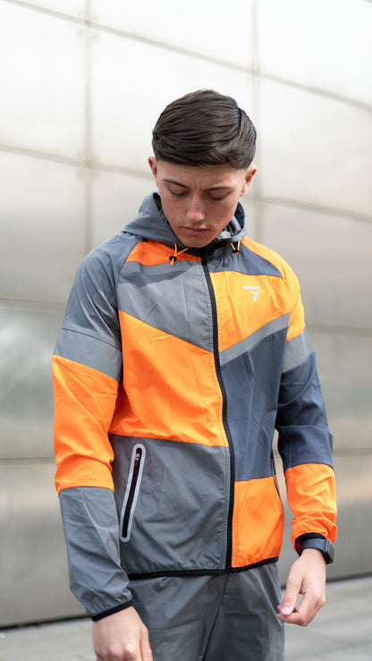 Panel Jacket - Onyx/Orange