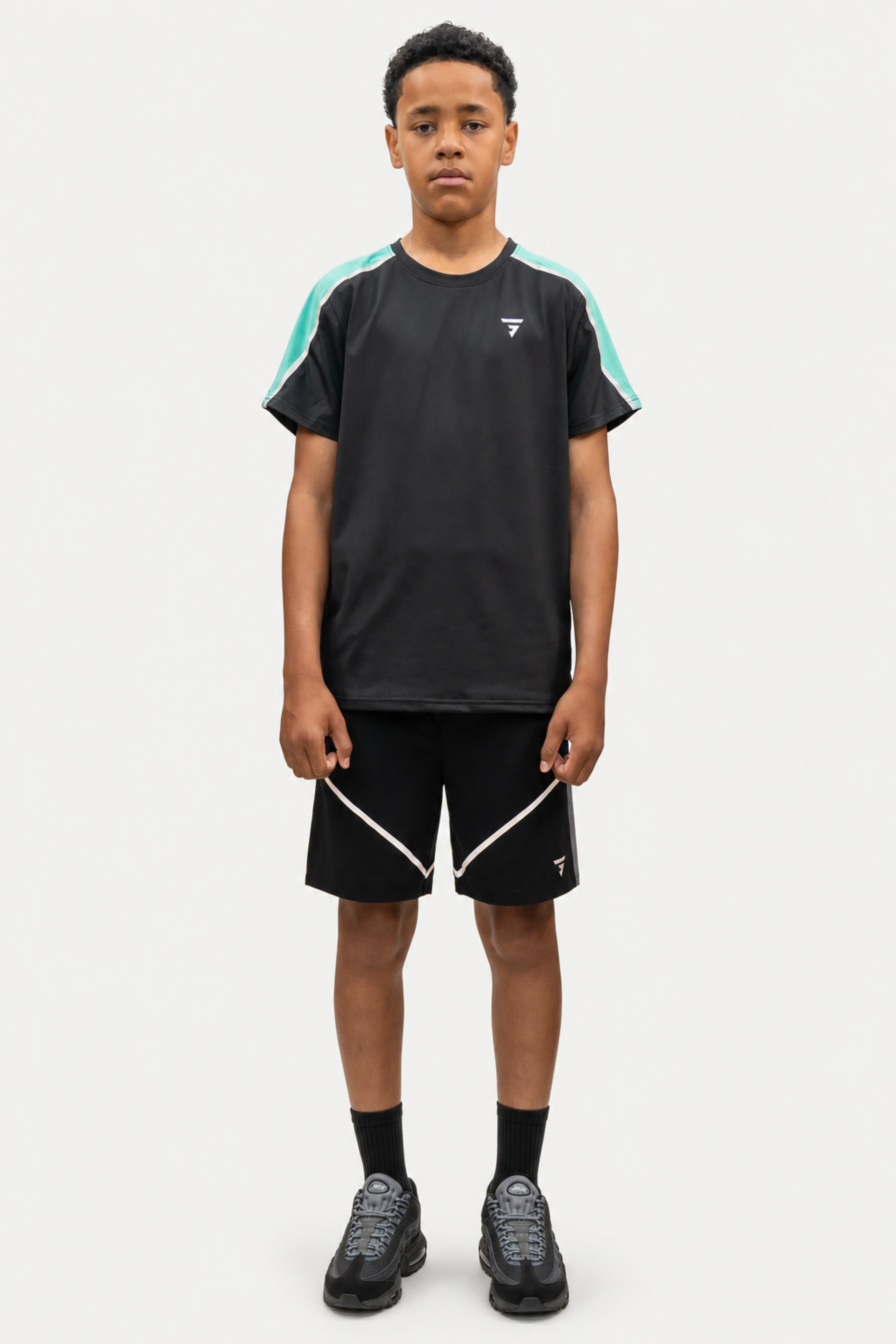 Junior Reflect Tee - Black / Fresh Mint