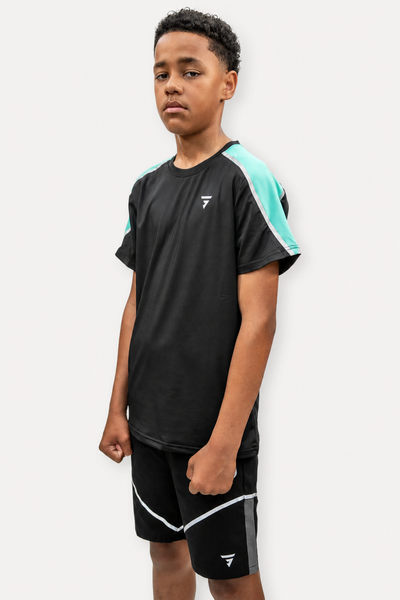 Junior Reflect Tee - Black / Fresh Mint