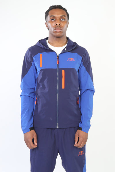 GRIID Ridge Jacket - Deep Navy/Midnight Blue/Orange