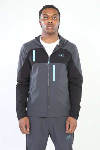 GRIID Ridge Jacket - Shadow Grey/Phantom Black/Electric Blue