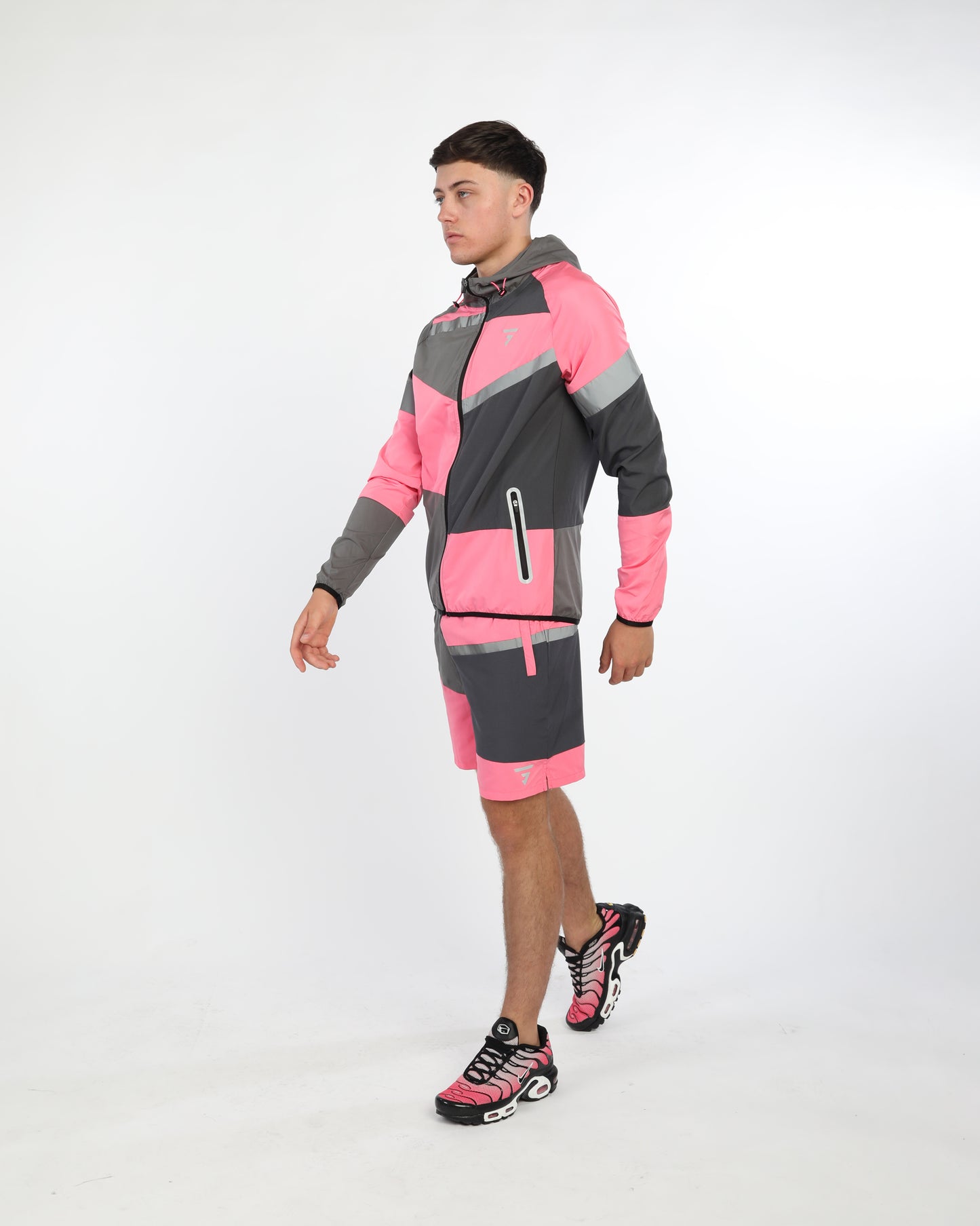 Panel Shorts - Onyx/Pink