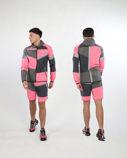 Panel Shorts - Onyx/Pink