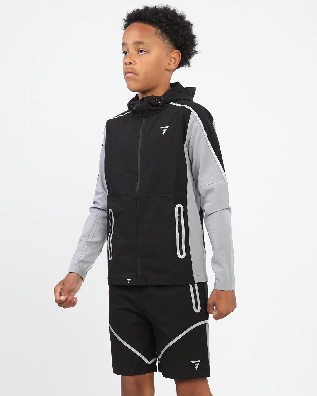 Junior Reflect Shorts - Black/Grey