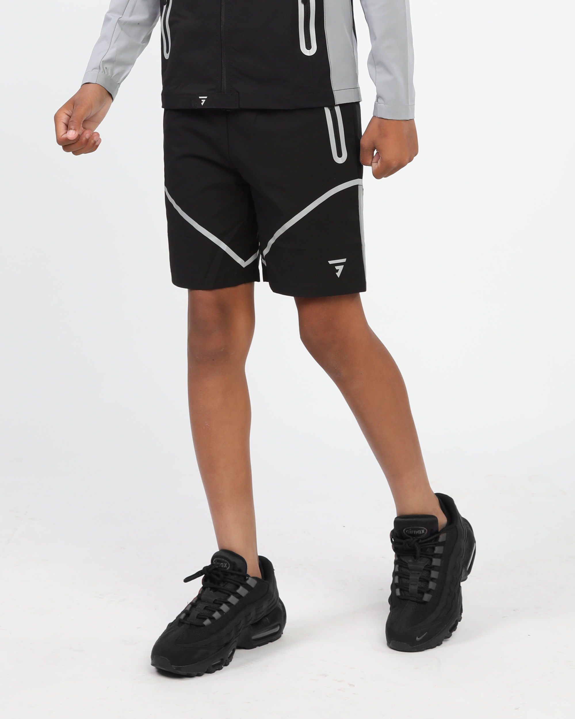 Junior Reflect Shorts - Black/Grey
