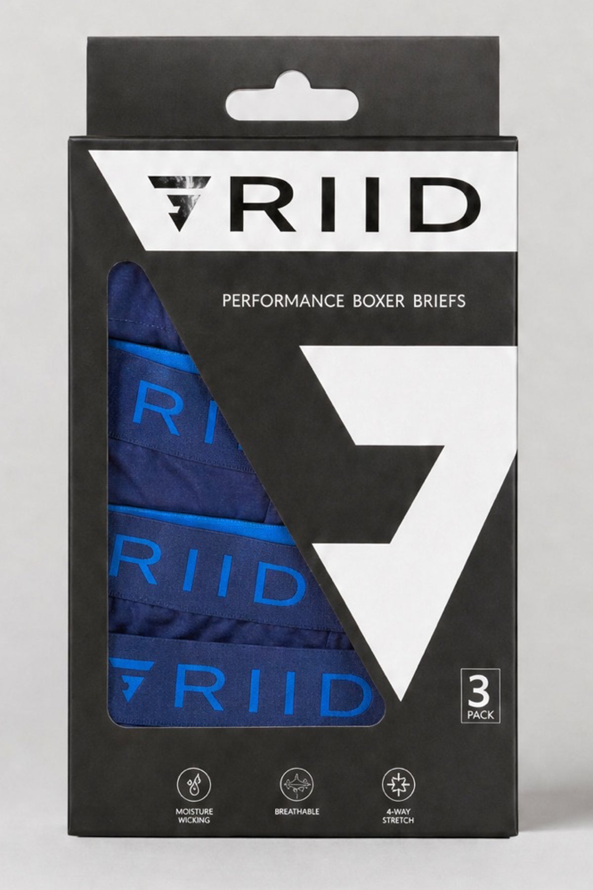 3 Pack Performance Boxer - Navy