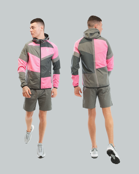Panel Jacket - Onyx/Pink