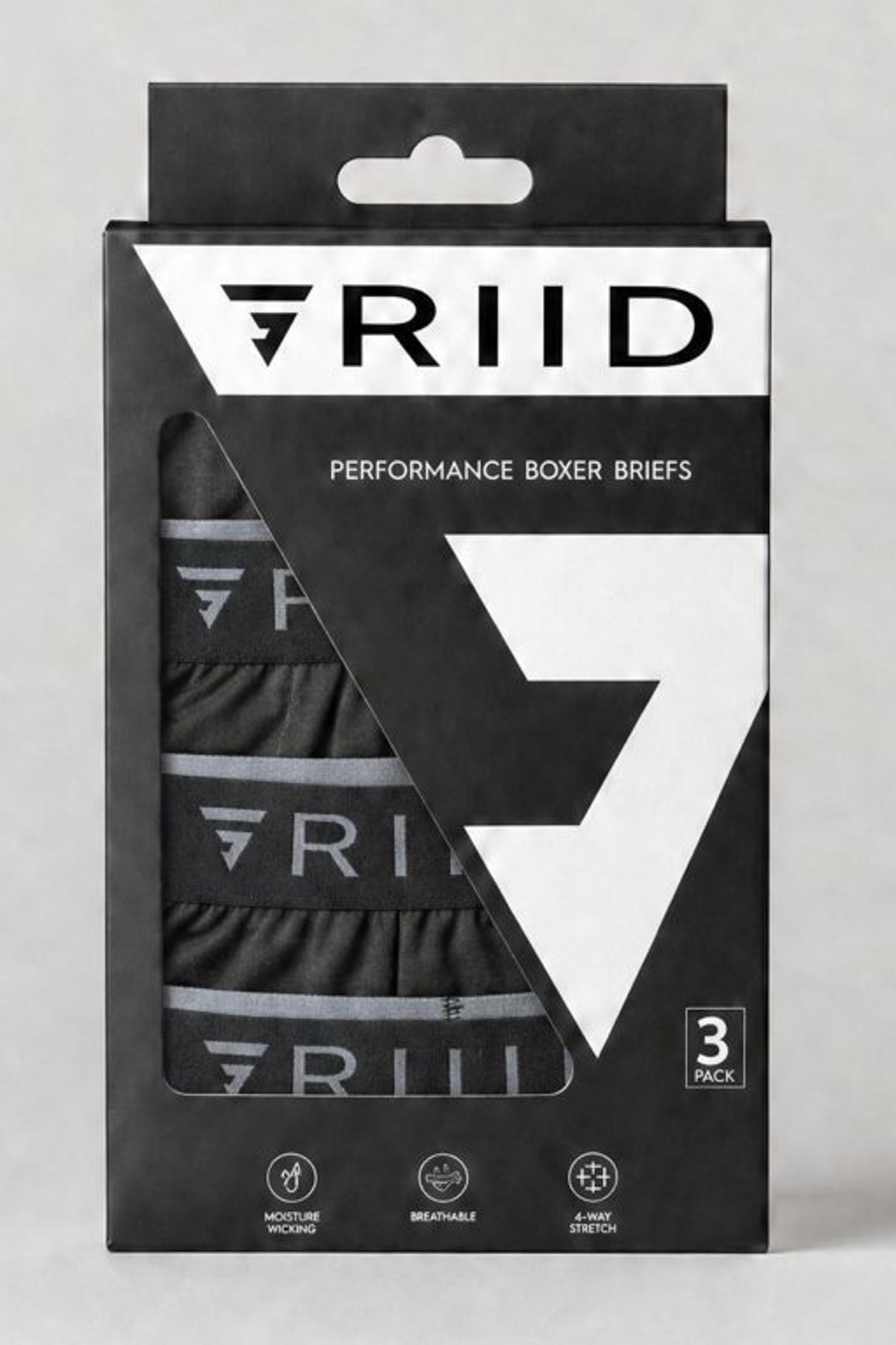 3 Pack Performance Boxer - Grey
