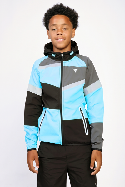 Junior Panel Jacket - Black/Onyx/Blue