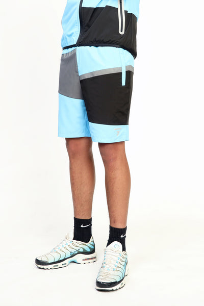 GRIID Panel Shorts - Black/Onyx/Blue